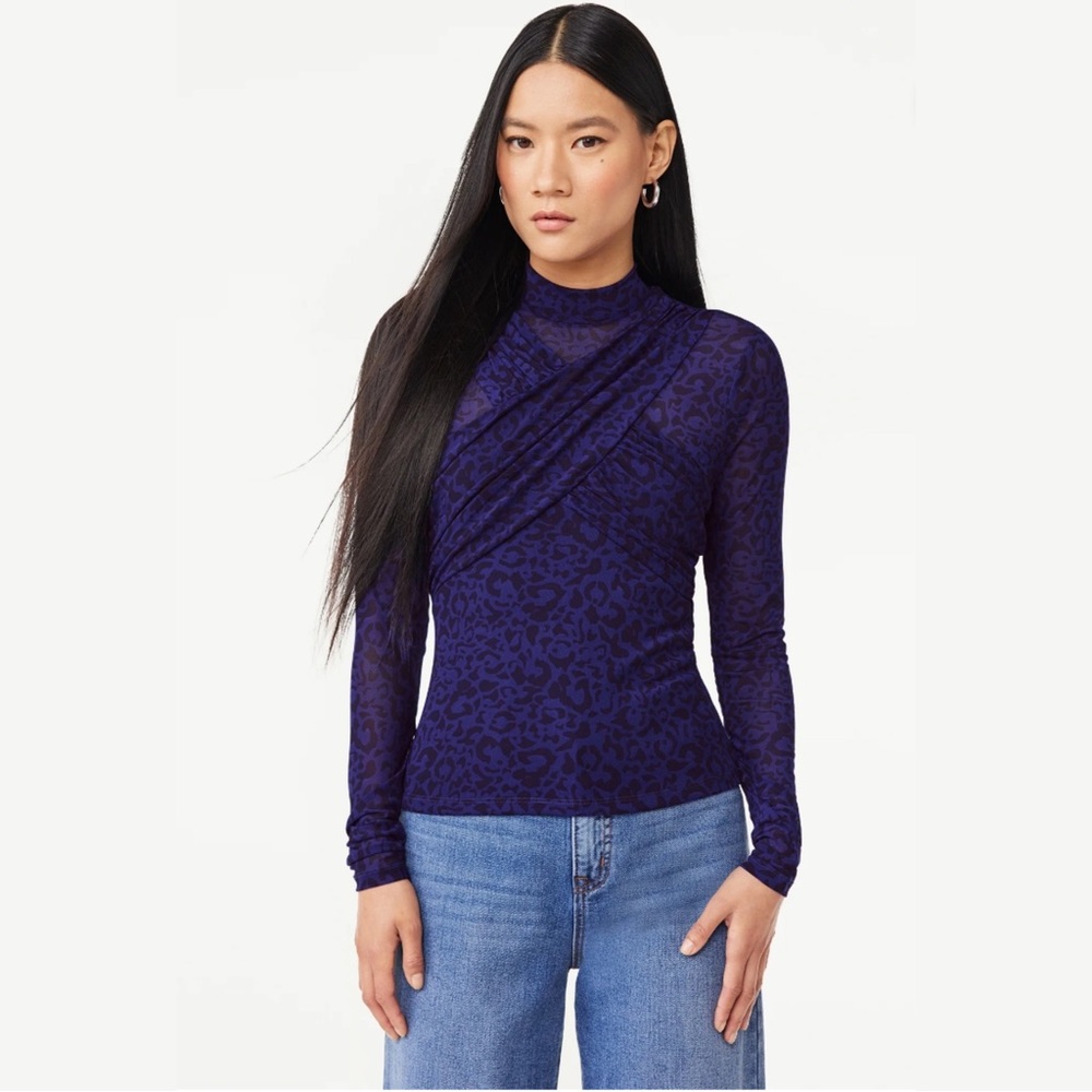 🆕 Scoop Women's Mesh Criss Cross Top (Sizes S & XL)